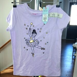 Cat & Jack Lilac Ballerina T-Shirt - NWT Size M 7/8